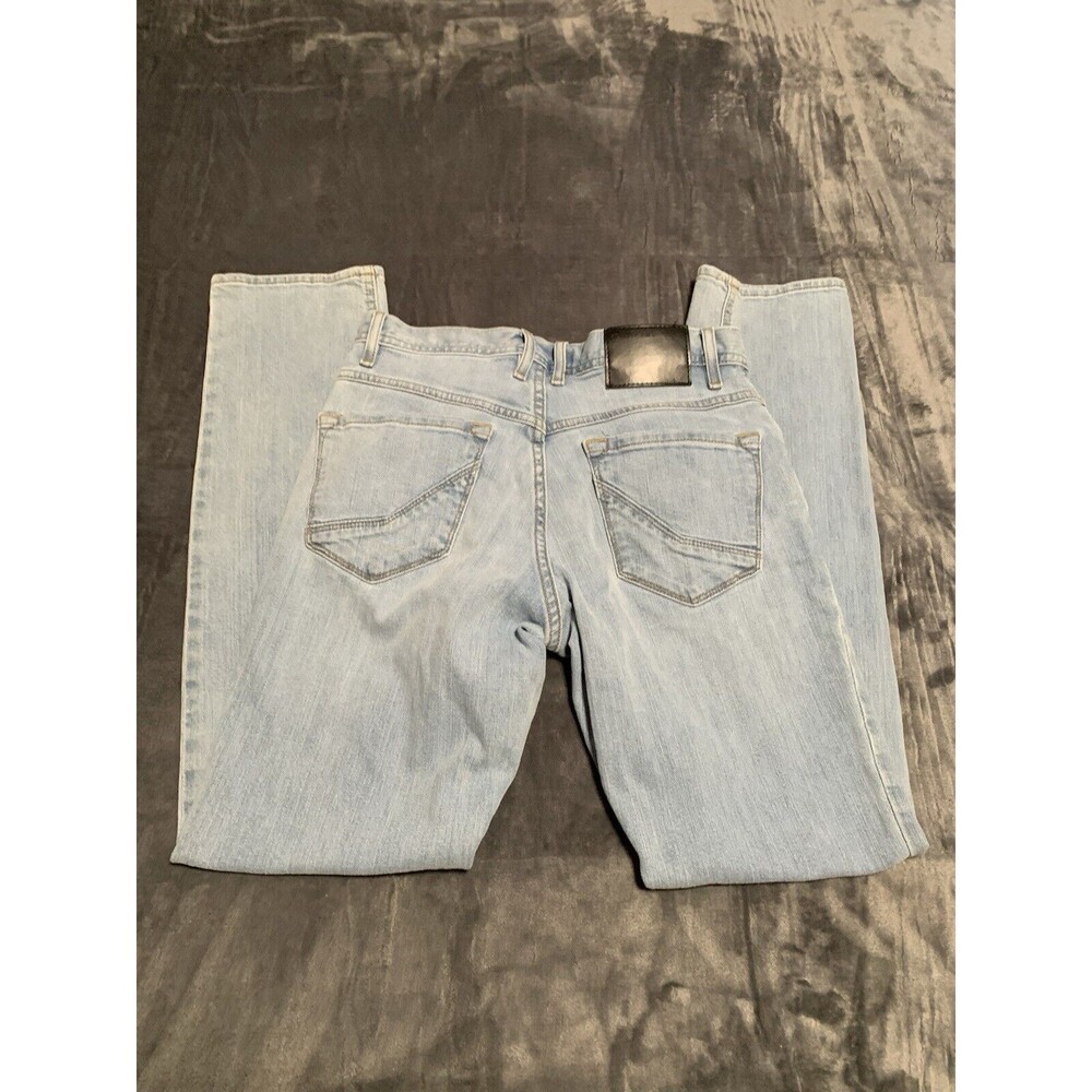 Empyre Jeans Mens 28x30 Blue Skeletor Skinny Fit Light Wash Denim‎ Zip 116442